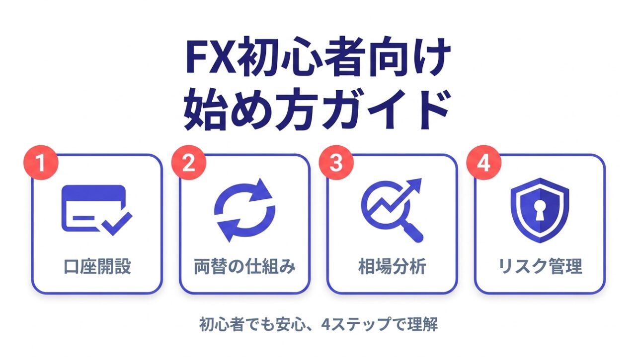 FX初心者向け始め方ガイド — 4ステップで理解