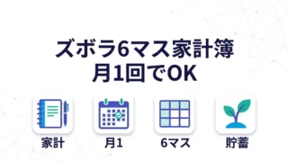 ズボラ6マス家計簿のつけ方｜月1回でOK・続かない人でも貯まる