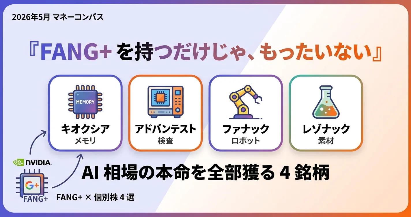 FANG+と合わせて買いたいAI相場の本命4銘柄（キオクシア・アドバンテスト・ファナック・レゾナック）