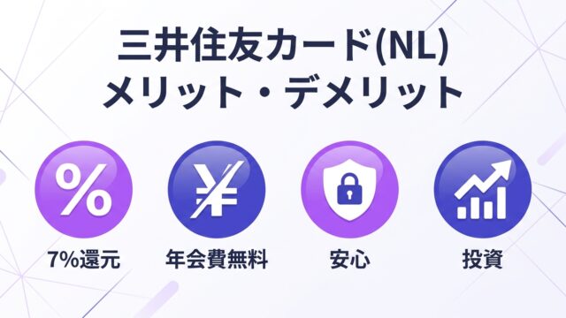 三井住友カード(NL)のメリット・デメリット解説｜7%還元・年会費無料・ナンバーレス・SBIクレカ積立