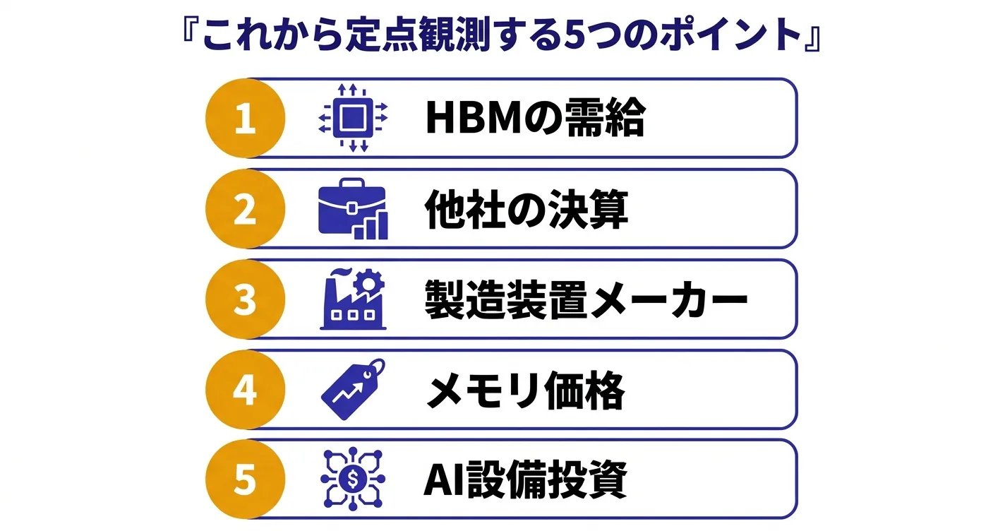 半導体相場でこれから定点観測する5つのチェックポイント｜半導体相場の見通し