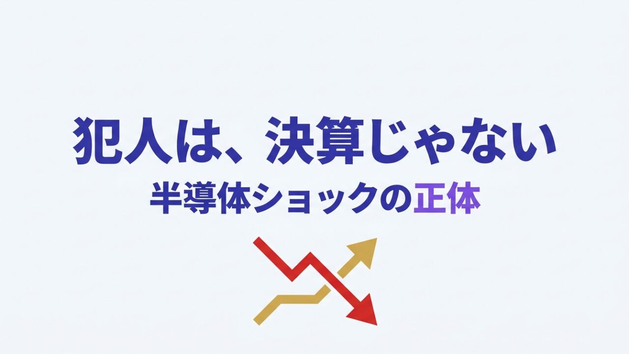 半導体ショックの正体を示すアイキャッチ｜犯人は決算じゃなく金利という結論を提示
